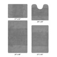 thumbnail image 6 of Better Trends 4 Piece Bathroom Rug Set, 100% Cotton, Extra Soft Tufted Bath Mat, Water Absorbent & Non Slip Bath Rug, (Gray) Granada Collection, 6 of 8
