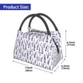thumbnail image 2 of Yiaed Lavender Flowers Print Lunch box lunch bag Portable Insulated Lunch Box for Women Men Cooler Tote Bag with Front Pocket for Work Picnic Travel, 2 of 6