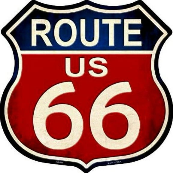 Route 66 Classic Highway Shield Metal Sign Novelty Retro Home Wall Decor Size: 12 x 12 inch