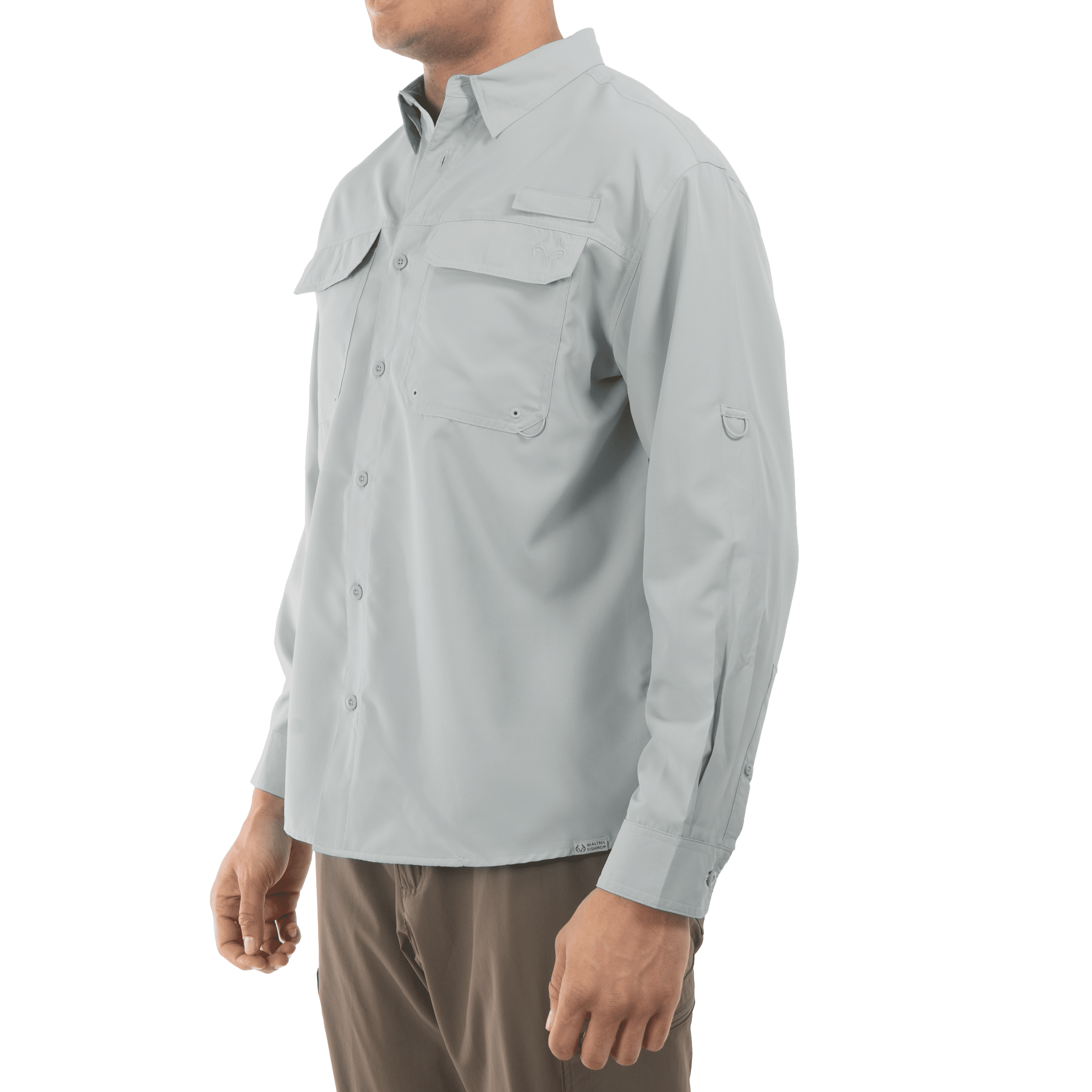 Realtree Men's Sleet Grey 2XL Long Sleeve Guide Shirt