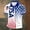 Blue, variant on Laipiong Men's Lightweight Short Sleeve Polo Shirt USA Flag Print Patriotic Style For 4th Of July Summer Holiday Outings