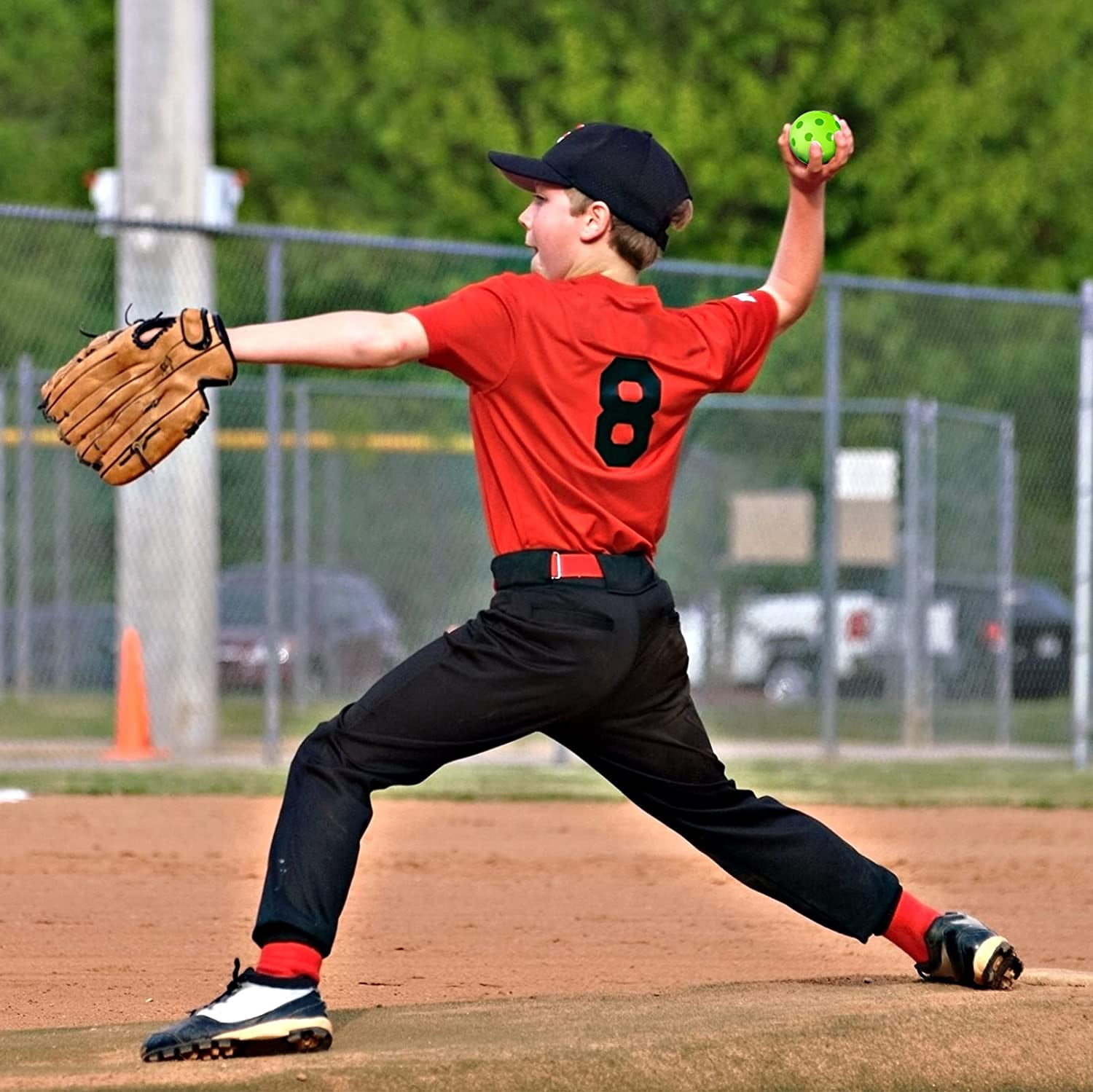 12/100 Pack Baseball Practice Balls Plastic Training Balls Lightweight Hollow Softballs with a Drawstring Bag for Hitting, Baseball Training Indoor Outdoor Use