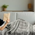 thumbnail image 3 of Modern Soft Flannel Fleece Blanket, Portrait of Hipster Cat with Extra Wild and Free Typography Humor Illustration, Cozy Plush for Indoor and Outdoor Use, 60" x 80", Pale Grey Dust, by Ambesonne, 3 of 5