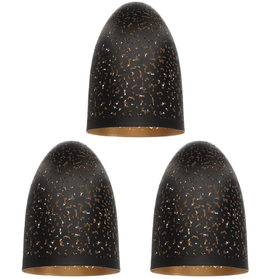 HOMEMAXS 3pcs Chandelier Lampshade Metal Lamp Shade Hanging Lamp Cover Pendant Lamp Shade(E27)