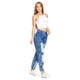 thumbnail image 2 of Jeans Mujer Mom Fit Destroyer Moda Casual Mezclilla Azul azul 7 Incógnita 110099, 2 of 5