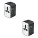 thumbnail image 3 of Sidaley Adaptador de de enchufe de viaje Universal, 1 unidad, 2 puertos USB, convertidor de toma de corriente europea, enchufe Blanco negro 2piezas, 3 of 6