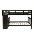 thumbnail image 5 of Harper & Bright Designs Full-Over-Full Stairway Full Bunk Bed with Storage and Guard Rail for Teens, Adults, 5 of 15