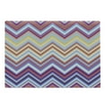 thumbnail image 1 of Chevron Cutting Board, Chevron from Small Strikes Horizontal Stripes in Contemporary Design, Decorative Tempered Glass Cutting and Serving Board, Large Size, Purple Khaki Blue, by Ambesonne, 1 of 1