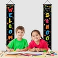 thumbnail image 2 of 2pcs Welcome Back To School Hanging Banners Home Decor Oxford Cloth Material Multicolor Porch Sign Photo Props Supplies, 2 of 8