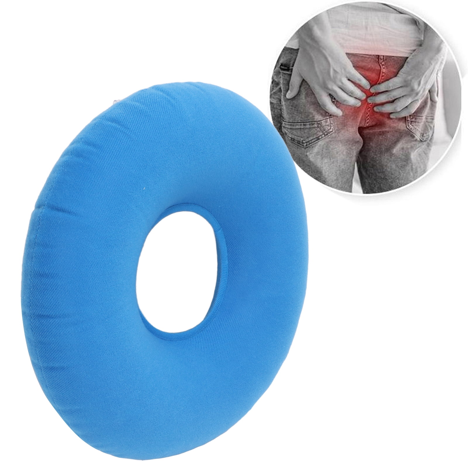 CHOYTONG Elderly Inflatable Ring Cushion - Nursing Pressure Sore Pad for Bedridden, Disabled, Comfort & Breathable for Pressure Relif (Round)
