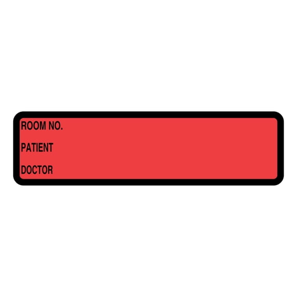 Nursing Binder Spine Stickers, Doctor Stuff File Folder Chart Labels, DR1851, Printed Red, 5-3/8" x 1-3/8", 200 per Roll – for Organizing Patient Charts