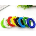 Plastic Coil Wrist Band Key Ring Stretchable Spring Bracelet Key Chain ...