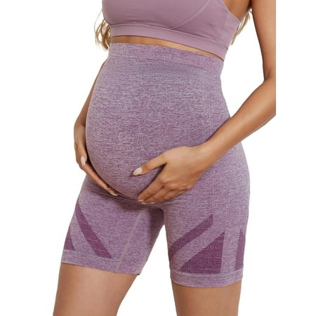 

Maternity Leggings Biker Shorts Purple M