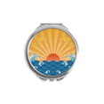 thumbnail image 1 of Soleil Nuage Eau de Mer Temps Modèle à la Main Miroir Compact Rond Portable Poche Verre, 1 of 3