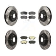thumbnail image 1 of Transit Auto Front Rear Coated Drilled Slotted Disc Brake Rotors and Semi-Metallic Pads Kit for Car 2016-2018 Mazda 6 KDF-100602, 1 of 11