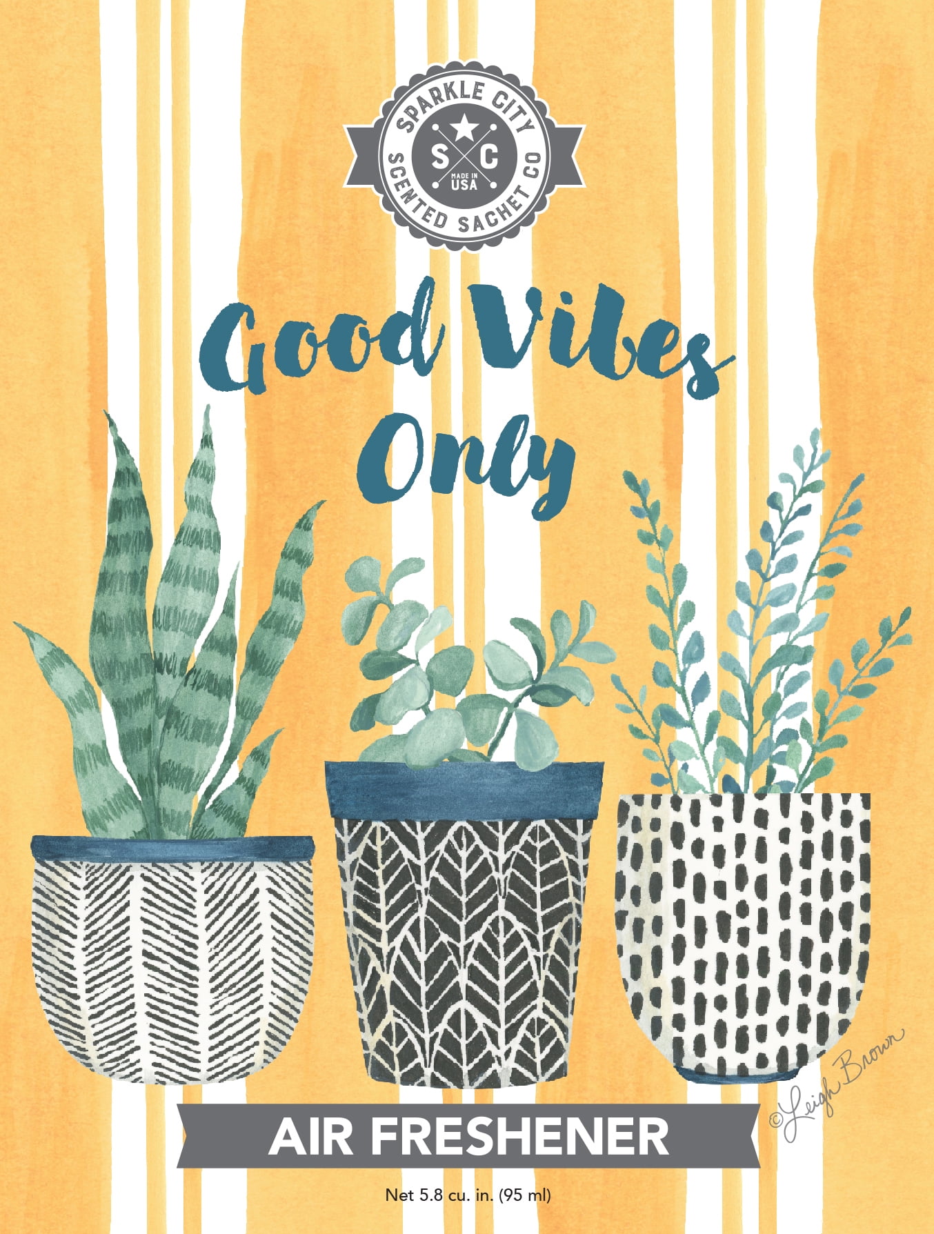 (2 pack) Sparkle City Scented Sachet 2 Pack, Good Vibes