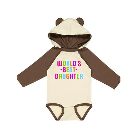 

Inktastic Worlds Best Daughter Gift Baby Girl Long Sleeve Bodysuit