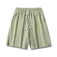 thumbnail image 2 of WAENQINLA Men's Quick Dry Beach Shorts with Elastic Waist & Drawstring Solid Color Casual Summer Shorts with Pockets Green Shorts,Size M-3XL, 2 of 5