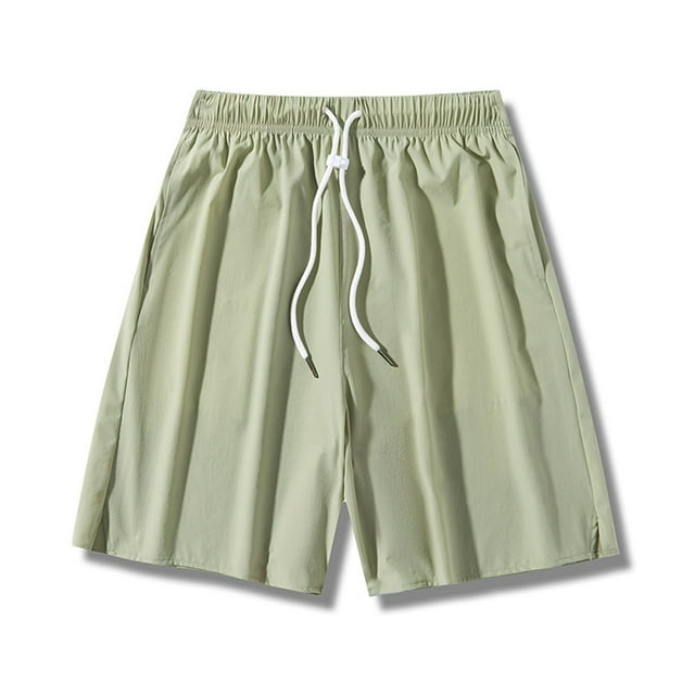 Mens Gym Shorts Workout Drawstring Shorts Draw String Shorts for Men Men's Gym Shorts Utility Work Shorts for Men Shorts Athletic (Green,XL)