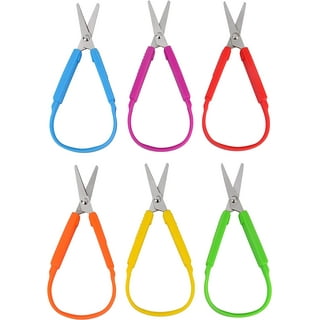 Loop Scissors for Kids (3-Pack) Colorful Looped, Adaptive Design