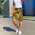 thumbnail image 7 of Bixox Men's Bees and Honeycombs printed lightweight casual shorts, soft sleep shorts with pockets., 7 of 7
