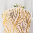thumbnail image 5 of Efavormart Rose Gold Spandex Stretch Banquet Chair Cover With Gold Wave Embroidered Sequins, 5 of 5