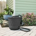thumbnail image 5 of Suncast 14'' x 12'' Durable Plastic Decorative Hose Pot, Gray (8 Pack), 5 of 5