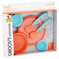 Boon Groovy Interlocking Plate & Bowl with Modware Blue/Orange