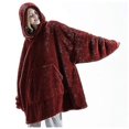 thumbnail image 1 of Blanket Hoodie Warm Soft Fleece Oversized Wearable Hooded Blanket, 1 of 1