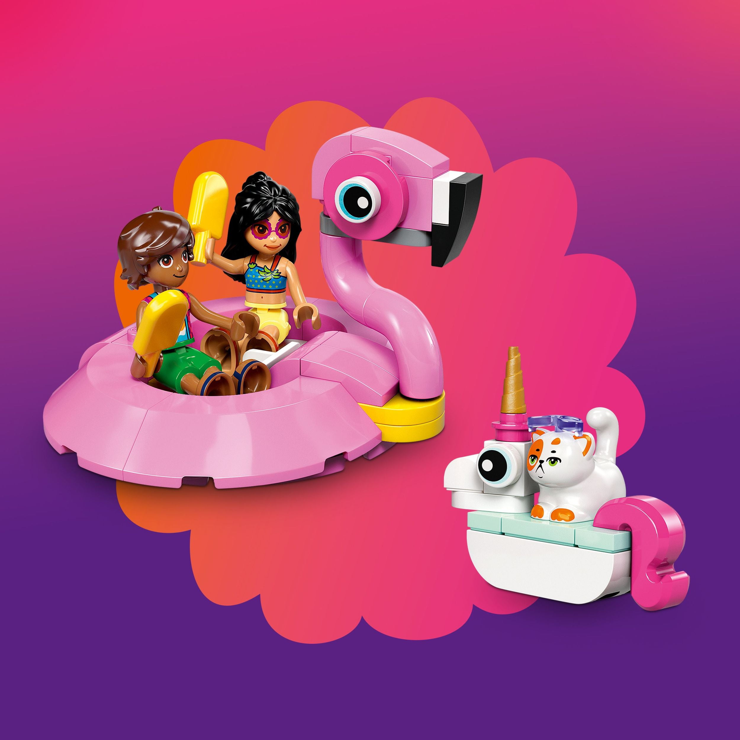 LEGO Friends La Soirée Piscine avec la Licorne et le Flamant Rose, Ensemble de Construction de Jouet 42658 LEGO La soirée piscine 42658