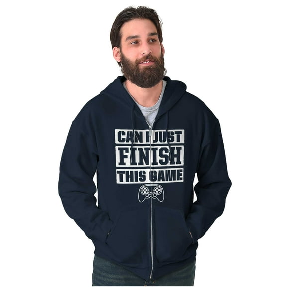 Can I Just Finish This Game Zip Up Hoodie Men's Women's Brisco Brands S