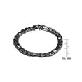 thumbnail image 3 of Crucible Jewelry Men's Figaro Chain Black Plated Steel Bracelet (8mm) - 8.25 Inches, 3 of 5