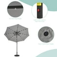 thumbnail image 5 of Sonerlic 9' LED Patio Umbrella and Shade Market Outdoor Aluminium Pole Table Umbrella for Garden, Deck and Pool,Gray, 5 of 7