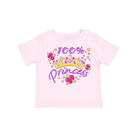 

Inktastic 100% Princess- Tiara and Roses Gift Toddler Toddler Girl T-Shirt