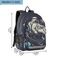 thumbnail image 2 of FORMRS Unisex School Backpack 17" Student Travel Bag with Laptop Compartment, Black Record, 2 of 7