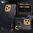 thumbnail image 2 of For iPhone15 Pro Max Zroteve Plating Silicone Crocodile Leather Cover For iPhone 15 14 13 12 11 X XR XS 7 8 Plus SE2 SE 2 3 Case, 2 of 5