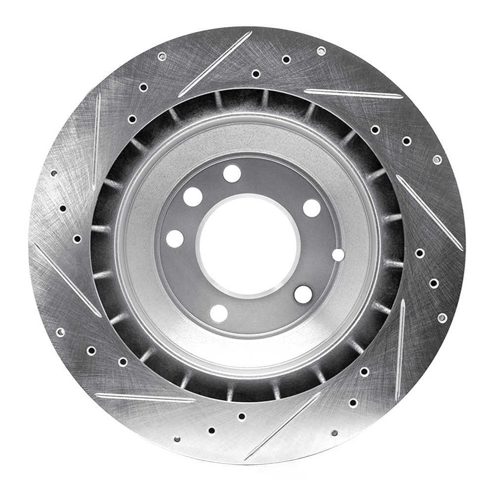 Dynamic Friction Company 631-02089L DFC Brake Rotor - Drilled And Slotted - Silver
