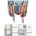 thumbnail image 6 of Independence Day Tie Up Curtains for Window, Thermal Insulated Balloon Shade Adjustable Rod Pocket Curtains Valance Panels for Kitchen Bathroom Cafe 42 x 45 4th of July Bird USA Flag Flower Bird, 6 of 6
