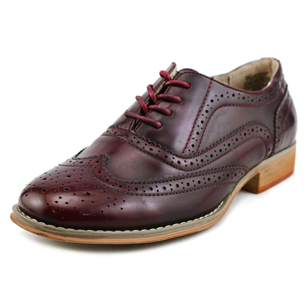 Womens Wanted Babe Lace Up Oxfords, Burgundy