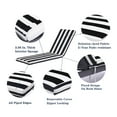 thumbnail image 4 of Canddidliike 2PCS Set Outdoor Lounge Chair Cushion Replacement Patio Funiture Seat Cushion Chaise Lounge Cushion, Black And White Stripes, 4 of 7
