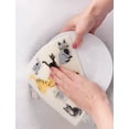 thumbnail image 5 of Cats Meow Kitchen Swedish Dishcloths - 7.75" - Cream and Black - Set of 3, 5 of 8