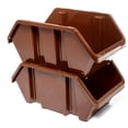 thumbnail image 4 of Caja Prichos de Plástico Organizadora Apilable Café, 4 of 4