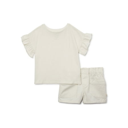 

easy-peasy Baby and Toddler Girls Ruffle Tee and Shorts Set 2-Piece Sizes 12M-5T