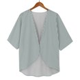 thumbnail image 6 of BODOAO Kimono Cardigans for Women Women's Chiffon Short Sleeve Open Front Cardigan Lightweight & Breathable Summer Cover Up for Casual & Wear Gn1 Xl, 6 of 7