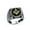 Gold-Silver, variant on Mens Black Large Compass Freemason Masonic Signet Ring Solid .925 Sterling Silver