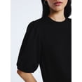 thumbnail image 4 of Scoop Women's and Women's Plus New Scubaknit Pleated Sleeve Top, Sizes XS-4X, 4 of 5