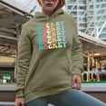 thumbnail image 2 of Hockey, Groovy Retro Wavy Text Merch Gift, Sand Hooded Sweatshirt or Hoodie, XL, 2 of 5