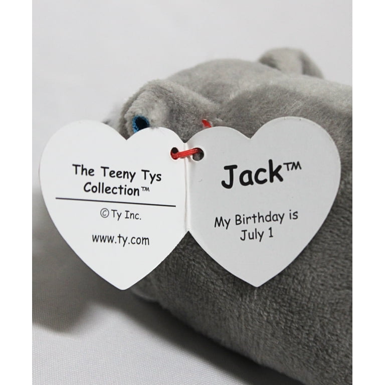 Ty Inc. - Teeny Tys - Jack the Grey Dog Plush Toy, Stackable, Soft
