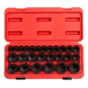 Sunex Tools 26-Piece 1/2 Drive Metric Impact Socket Set, Cr-Mo Steel, 10mm to 36mm