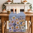 thumbnail image 2 of Table Runner 72 Inches Long for Kitchen Dining, Watercolor Flowers Dresser Scarf Farmhouse, Dining Table Decorations for Wedding/Parties, Farmhouse Spring Botanical Daisy Plants 13 x 72 In, 2 of 8